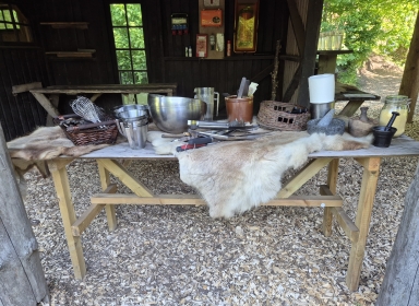 Unge laver mad af ingredienser fra naturen
