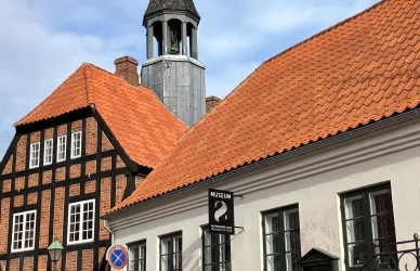 Middelaldersporet i Ebeltoft. Foto af Det gamle Rådhus.